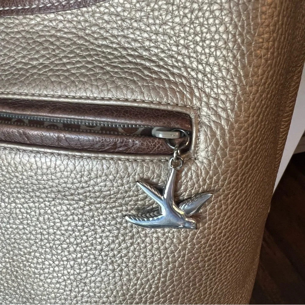 Brighton Gold Leather Shoulder Bag